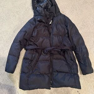Coach Black Hooded Puffer Coat